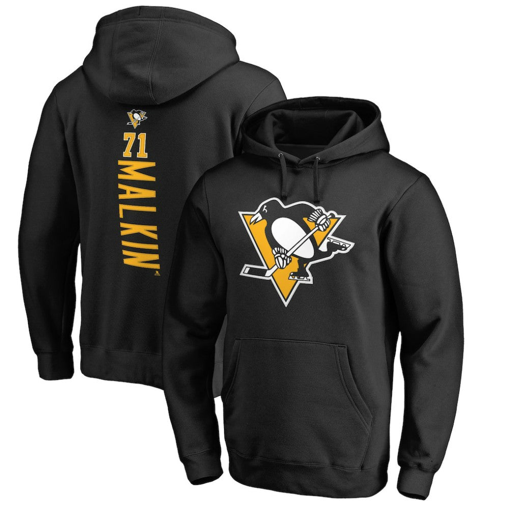 Evgeni Malkin Pittsburgh Penguins Backer Name & Number Pullover Hoodie Black