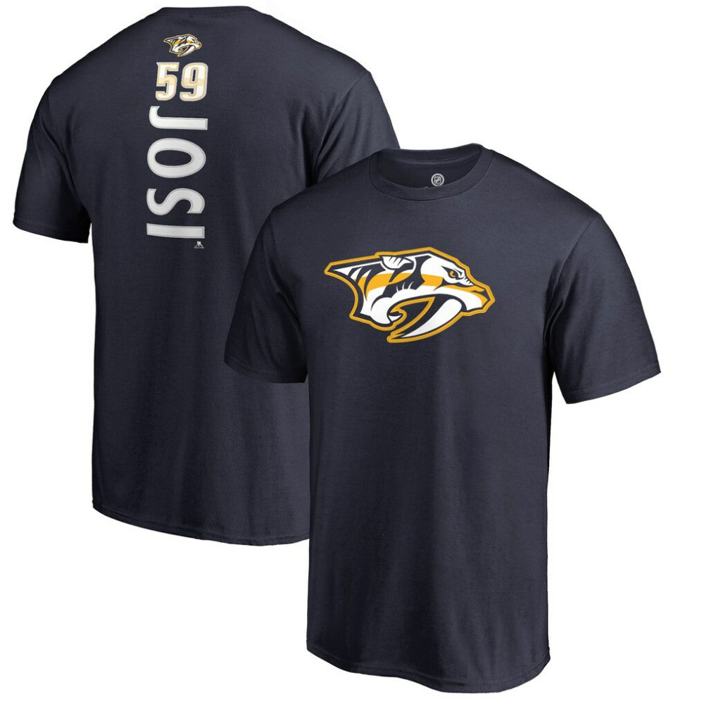 Roman Josi Nashville Predators Backer Name & Number T-Shirt Navy