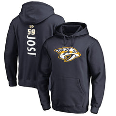 Roman Josi Nashville Predators Backer Name & Number Pullover Hoodie Navy
