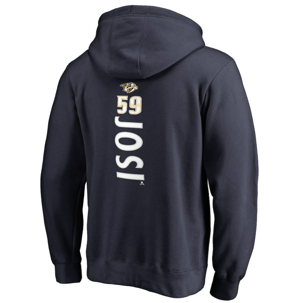 Roman Josi Nashville Predators Backer Name & Number Pullover Hoodie Navy
