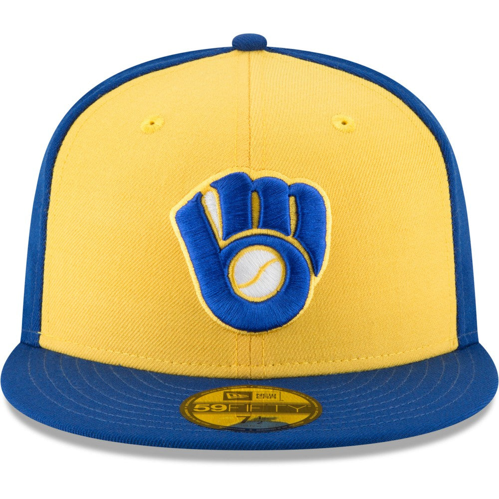 Milwaukee Brewers Cooperstown Collection Wool 59FIFTY Fitted Hat - Yellow | New Era