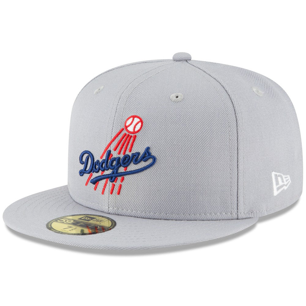 Los Angeles Dodgers Cooperstown Collection Wool 59FIFTY Fitted Hat - Gray | New Era
