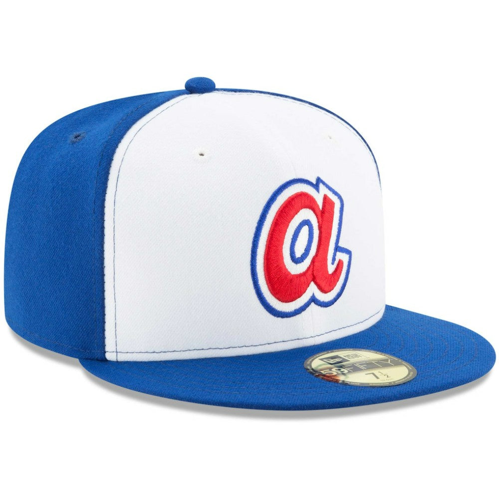 Atlanta Braves Cooperstown Collection 59FIFTY Fitted Hat - White/Royal | New Era