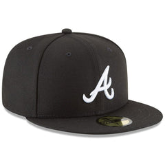 Atlanta Braves 59FIFTY Fitted Hat - Black | New Era