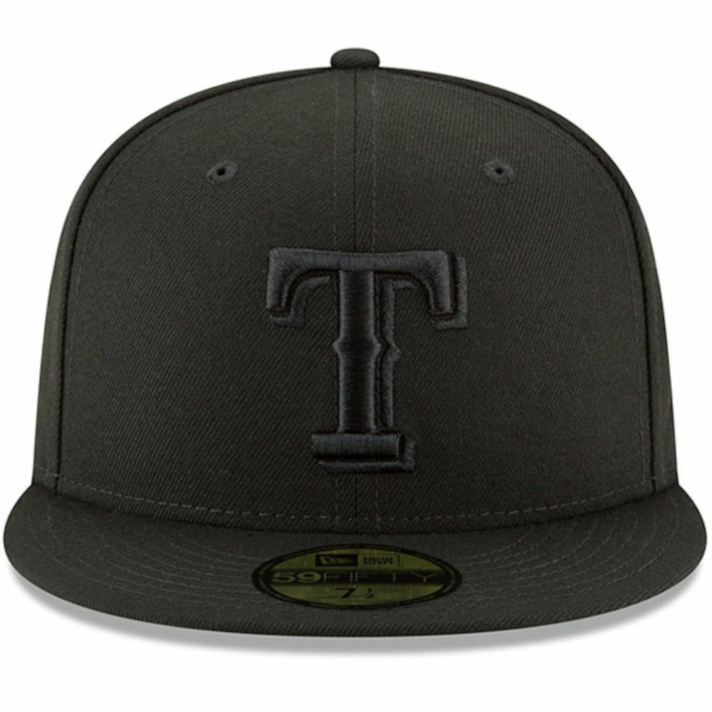 Texas Rangers Primary Logo Basic 59FIFTY Fitted Hat - Black | New Era