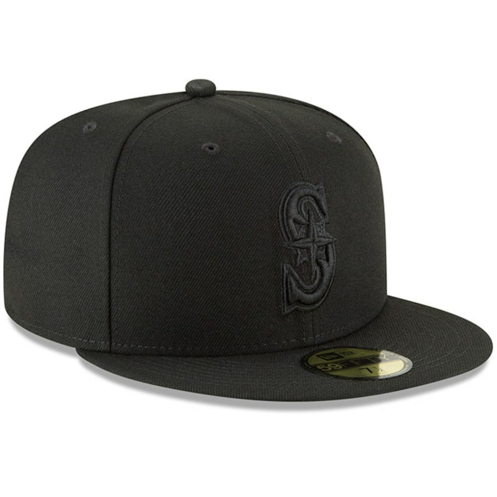 Seattle Mariners Primary Logo Basic 59FIFTY Fitted Hat - Black | New Era