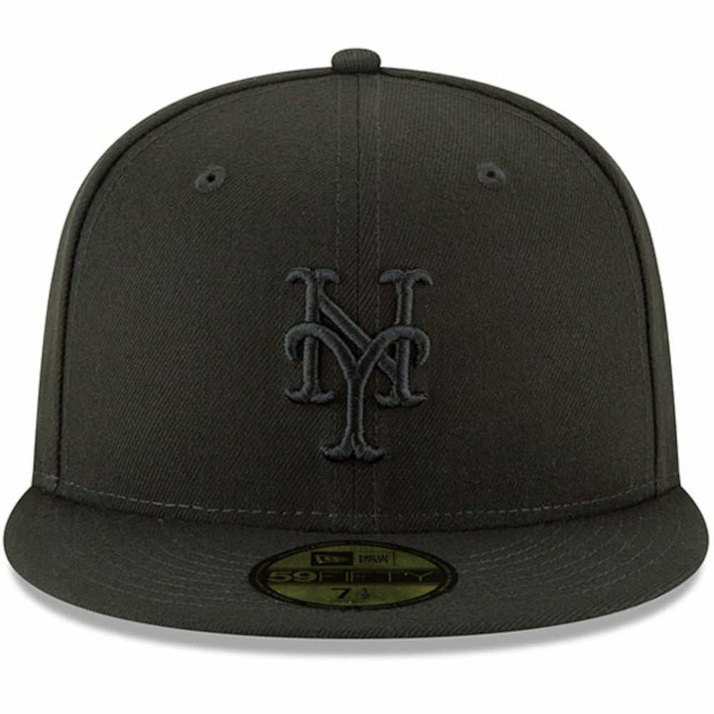 New York Mets Primary Logo Basic 59FIFTY Fitted Hat - Black | New Era