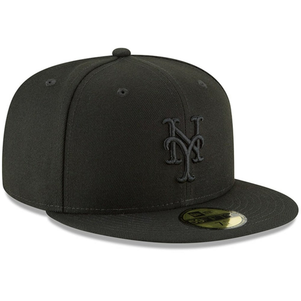 New York Mets Primary Logo Basic 59FIFTY Fitted Hat - Black | New Era