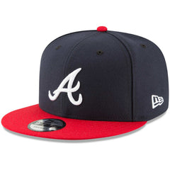 Atlanta Braves Team Color 9FIFTY Snapback Hat - Navy/Red | New Era