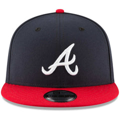 Atlanta Braves Team Color 9FIFTY Snapback Hat - Navy/Red | New Era