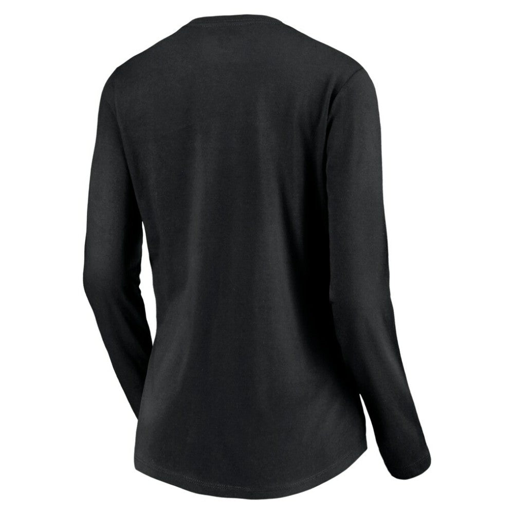 Tampa Bay Rays Women's Cooperstown Collection Wahconah Long Sleeve V-Neck T-Shirt - Black