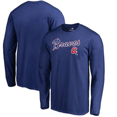 Atlanta Braves Cooperstown Collection Wahconah Long Sleeve T-Shirt - Royal