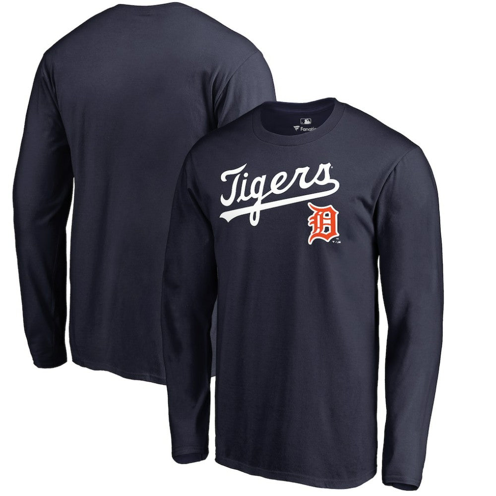 Detroit Tigers Cooperstown Collection Wahconah Long Sleeve T-Shirt - Navy