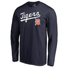Detroit Tigers Cooperstown Collection Wahconah Long Sleeve T-Shirt - Navy