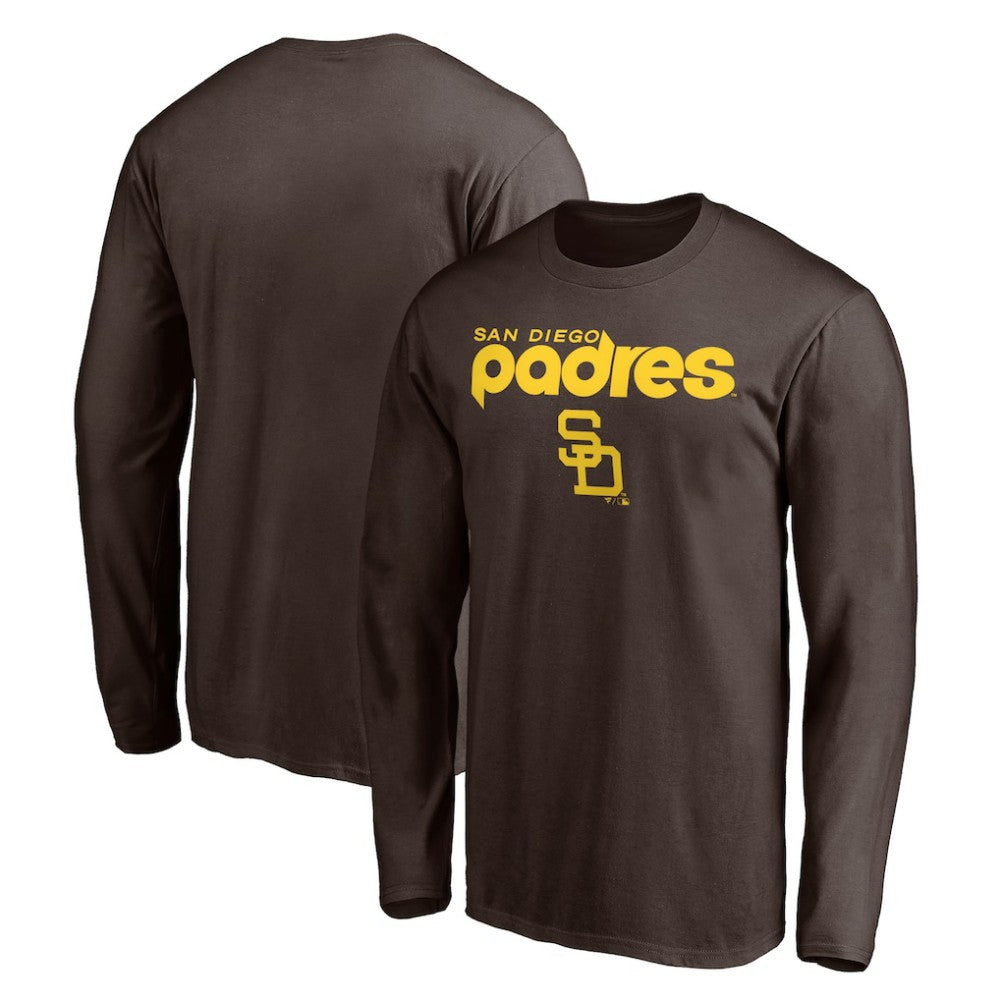 San Diego Padres Cooperstown Collection Wahconah Long Sleeve T-Shirt - Brown