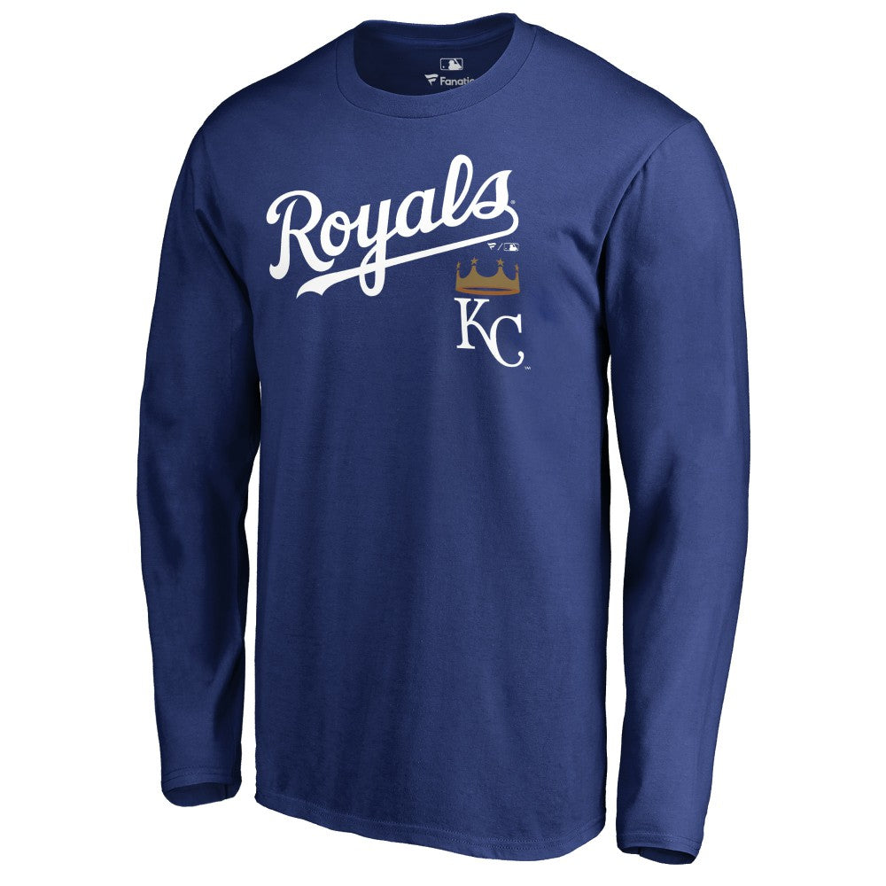 Kansas City Royals Team Lockup Long Sleeve T-Shirt - Royal