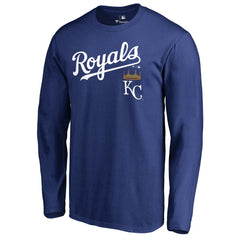 Kansas City Royals Team Lockup Long Sleeve T-Shirt - Royal
