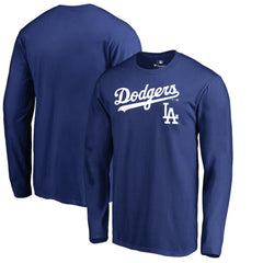 Los Angeles Dodgers Team Lockup Long Sleeve T-Shirt - Royal