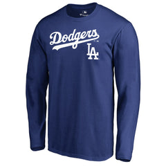 Los Angeles Dodgers Team Lockup Long Sleeve T-Shirt - Royal