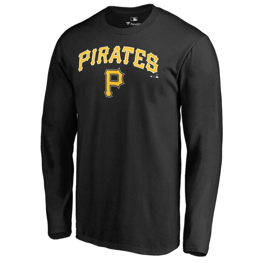 Pittsburgh Pirates Team Lockup Long Sleeve T-Shirt - Black