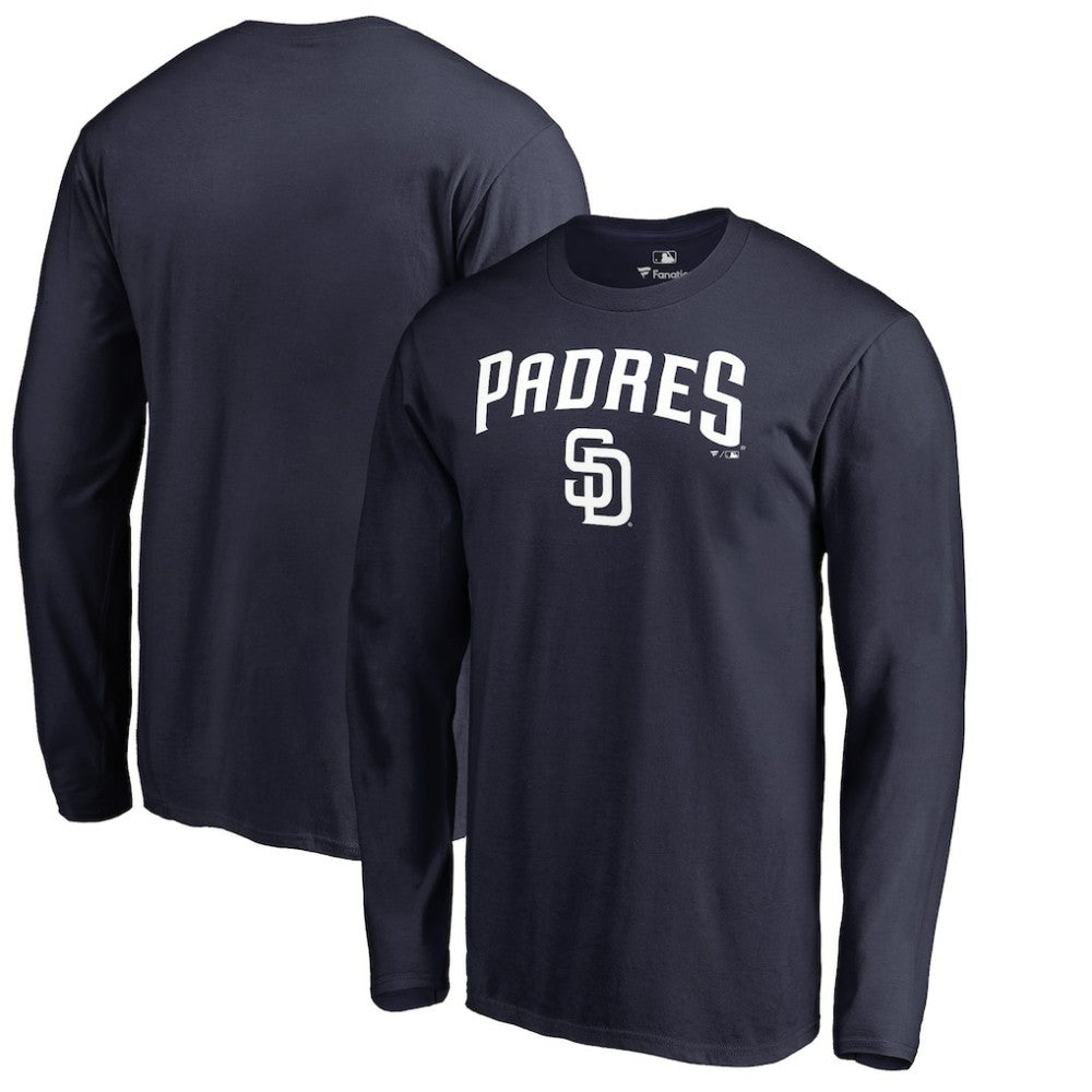 San Diego Padres Team Lockup Long Sleeve T-Shirt - Navy