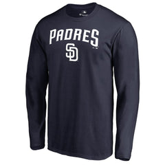 San Diego Padres Team Lockup Long Sleeve T-Shirt - Navy