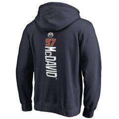 Connor McDavid Edmonton Oilers Backer Name & Number Pullover Hoodie Navy