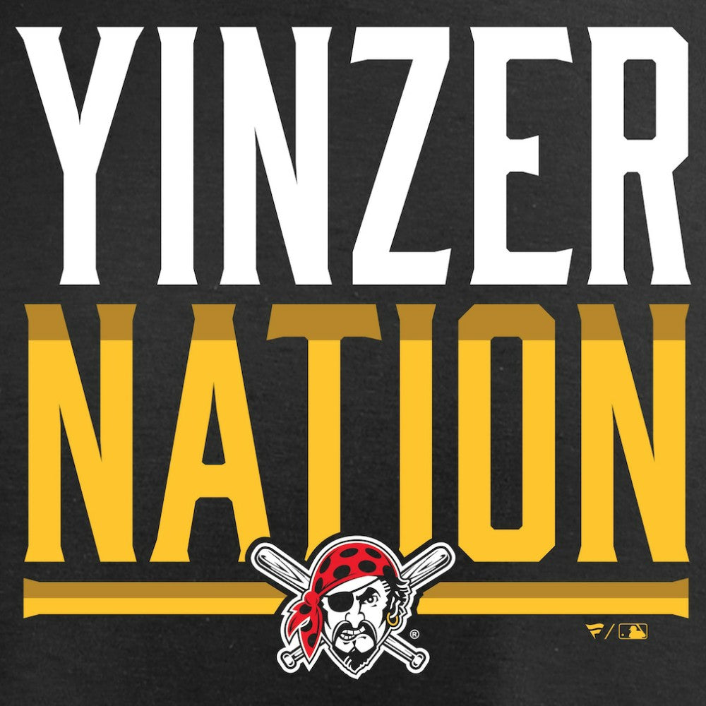 Pittsburgh Pirates Women's Hometown Collection Yinzer Nation V-Neck T-Shirt - Black