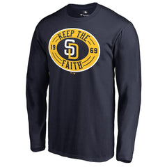 San Diego Padres Hometown Collection Keep the Faith Long Sleeve T-Shirt - Navy