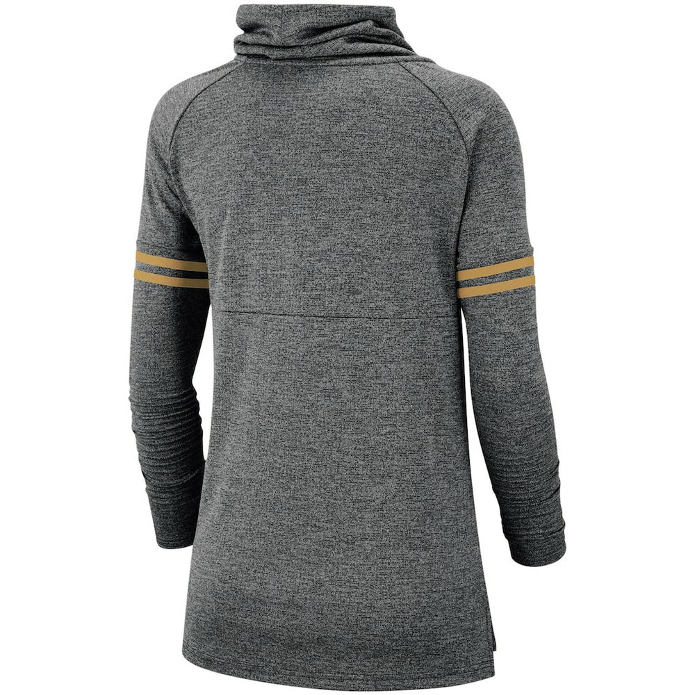 New Orleans Saints Women's Historic Marks Long Sleeve Tri-Blend Funnel Sweatshirt - Black | Nike for sale