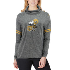 New Orleans Saints Women's Historic Marks Long Sleeve Tri-Blend Funnel Sweatshirt - Black | Nike for sale