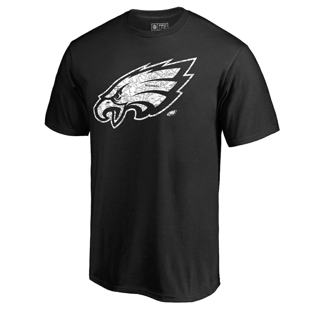 Philadelphia Eagles Hometown Collection On The Map T-Shirt - Black outlet