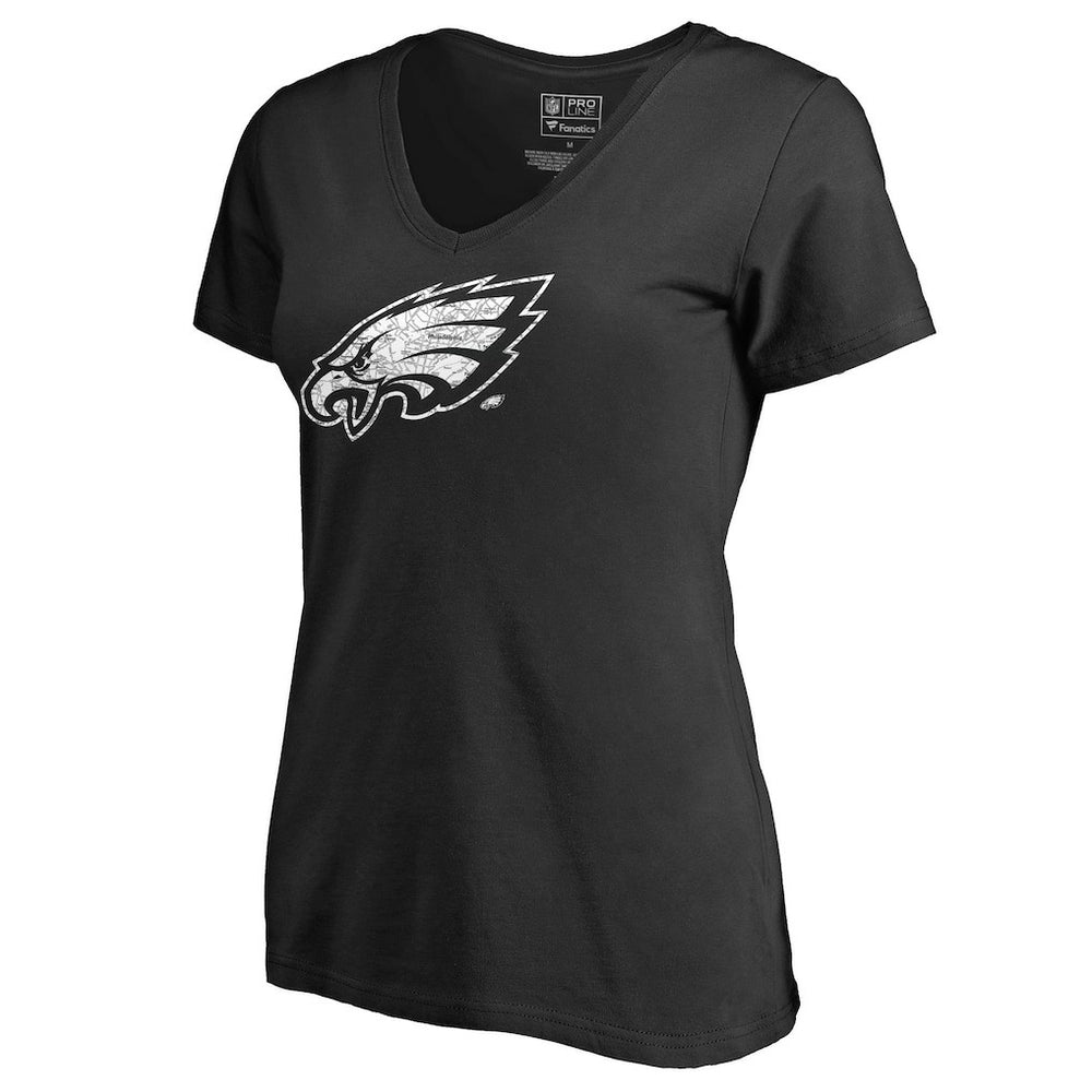 Philadelphia Eagles Women's Hometown Collection On The Map V-Neck T-Shirt - Black on sale