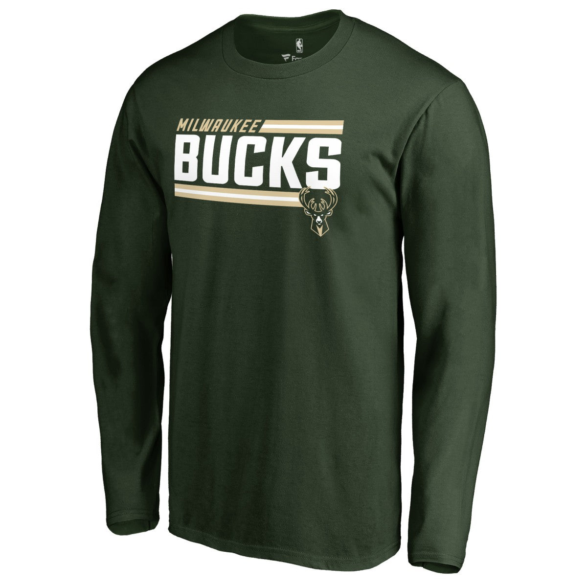 Milwaukee Bucks Onside Stripe Long Sleeve T-Shirt - Hunter Green sale