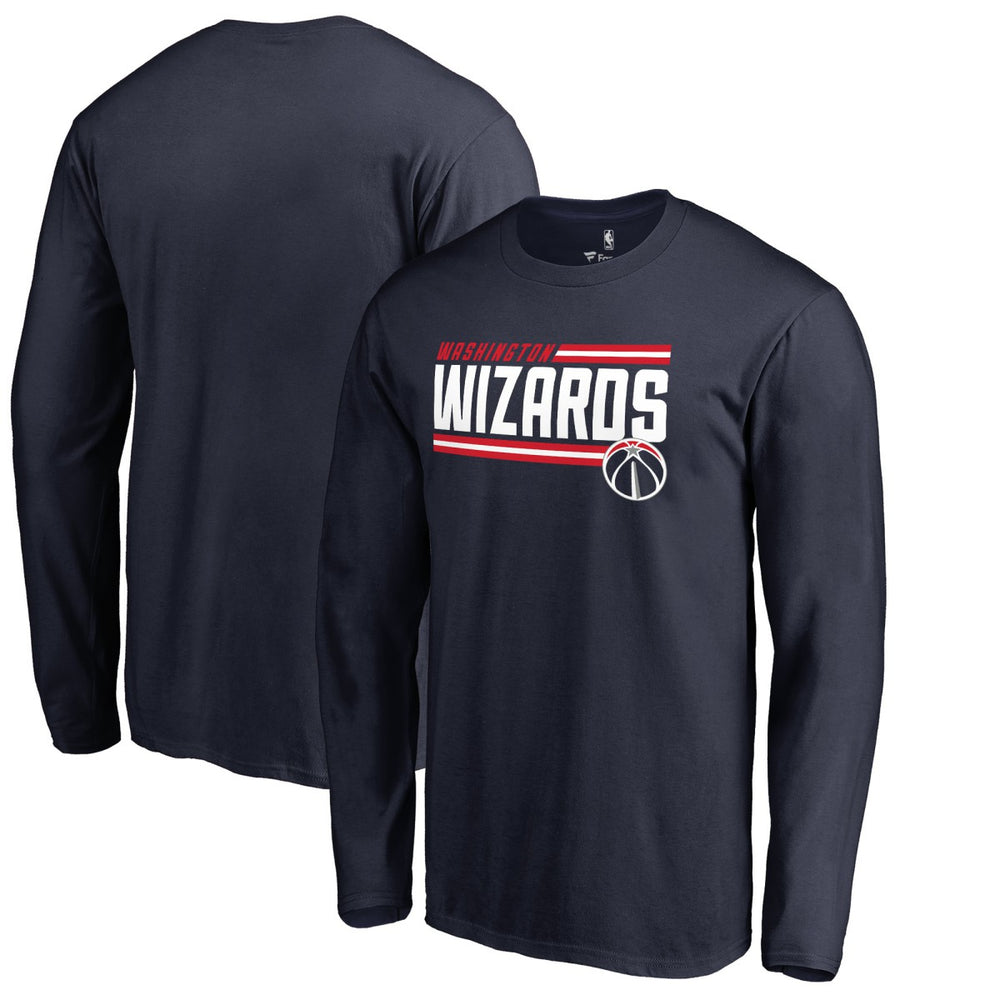 Washington Wizards Onside Stripe Long Sleeve T-Shirt - Navy cheap