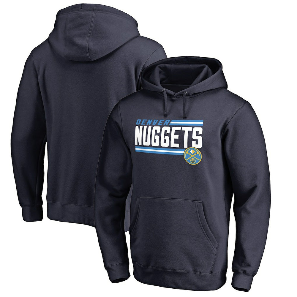 Denver Nuggets Onside Stripe Pullover Hoodie sale - Navy shop