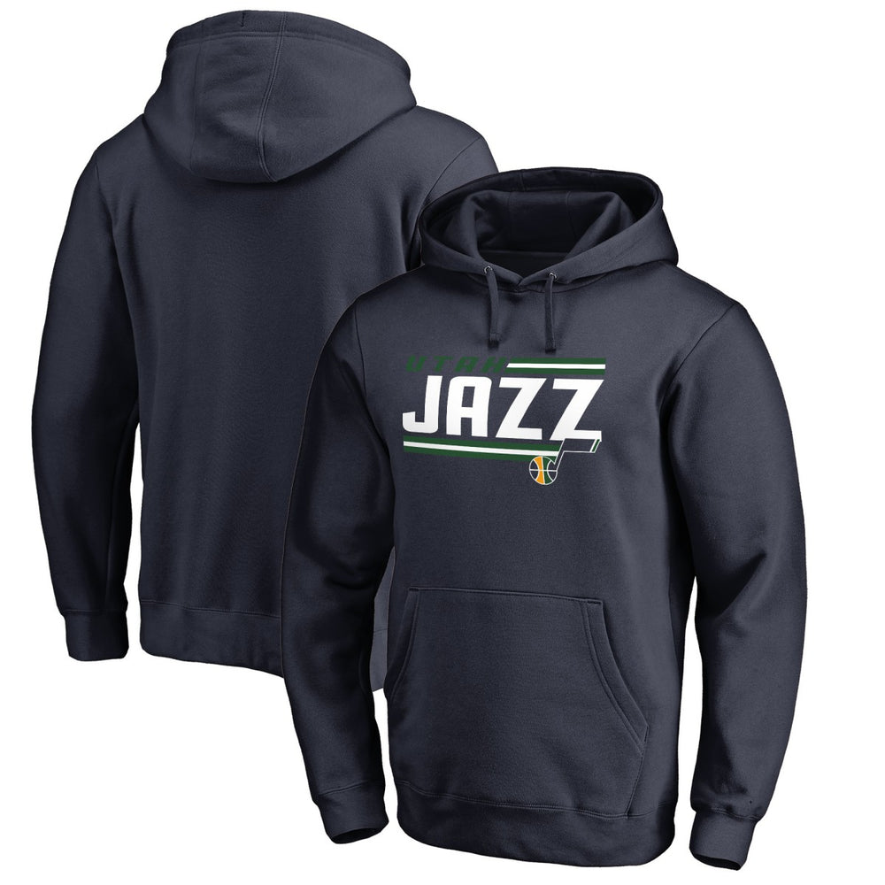Utah Jazz Onside Stripe Pullover Hoodie - Navy discount