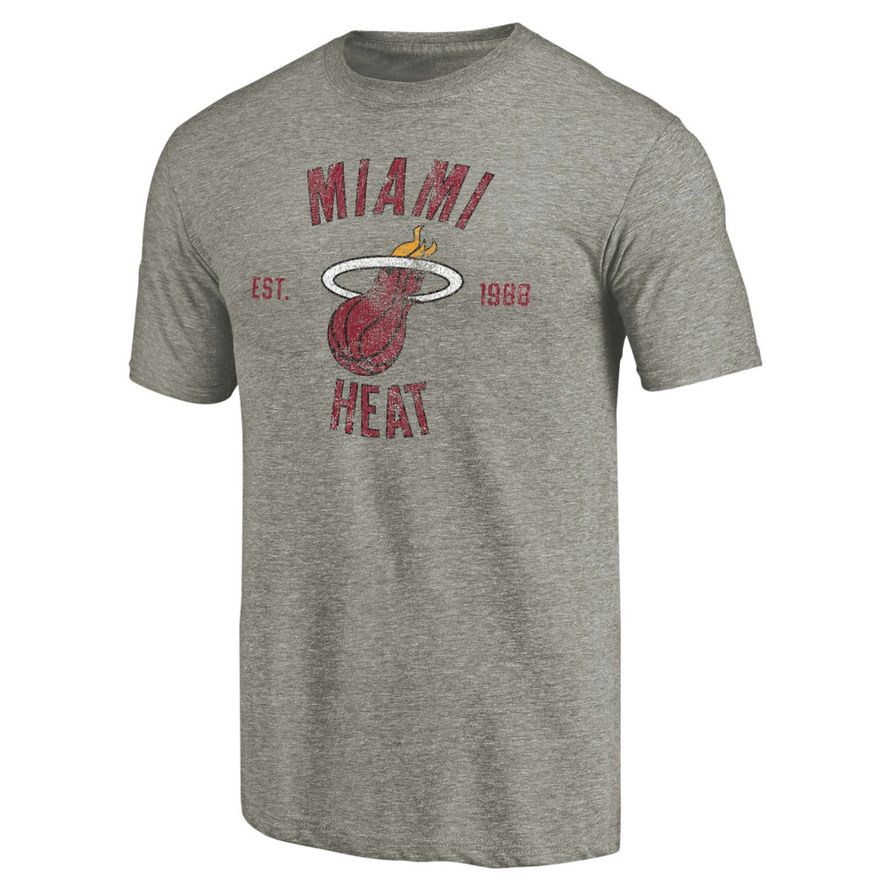 Miami Heat Team Heritage Tri-Blend T-Shirt - Gray sale