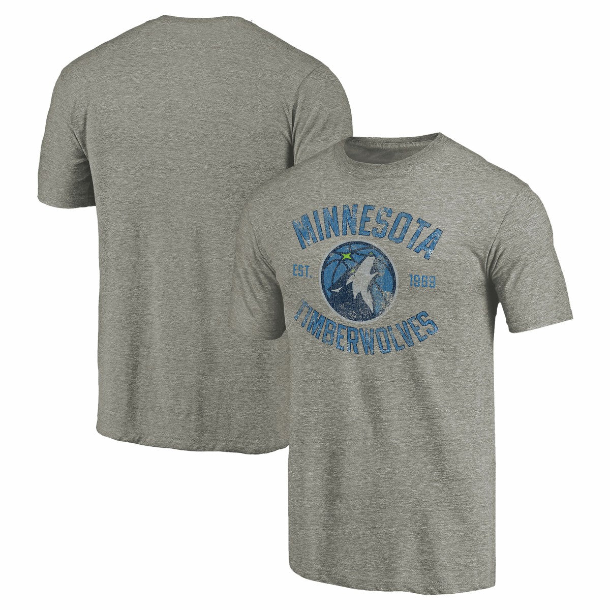 Minnesota Timberwolves Team Heritage Tri-Blend T-Shirt - Gray sale