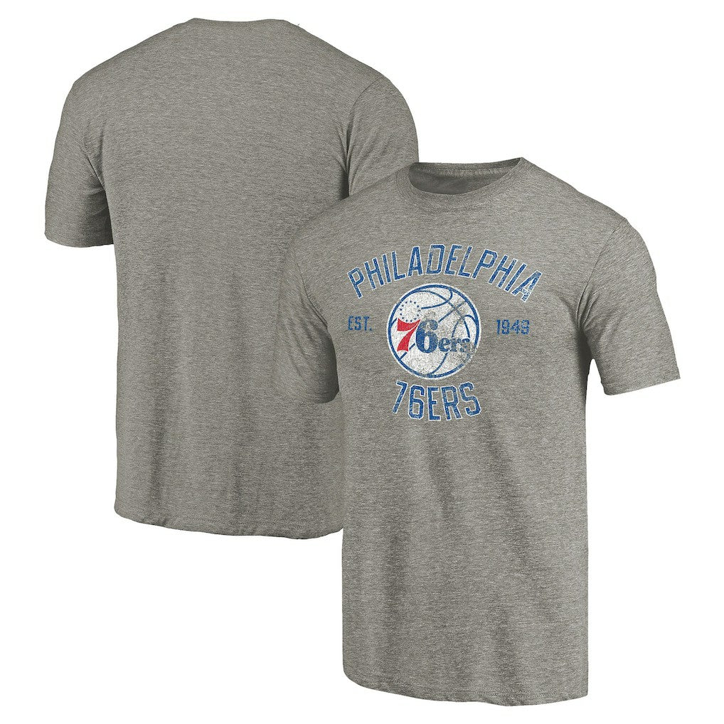 Philadelphia 76ers Team Heritage Tri-Blend T-Shirt - Gray for sale