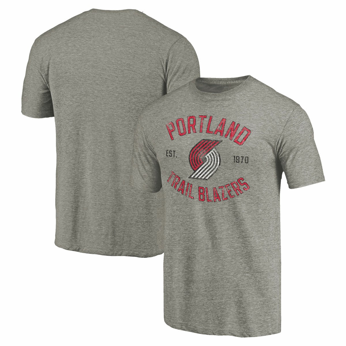 Portland Trail Blazers Team Heritage Tri-Blend T-Shirt - Gray outlet