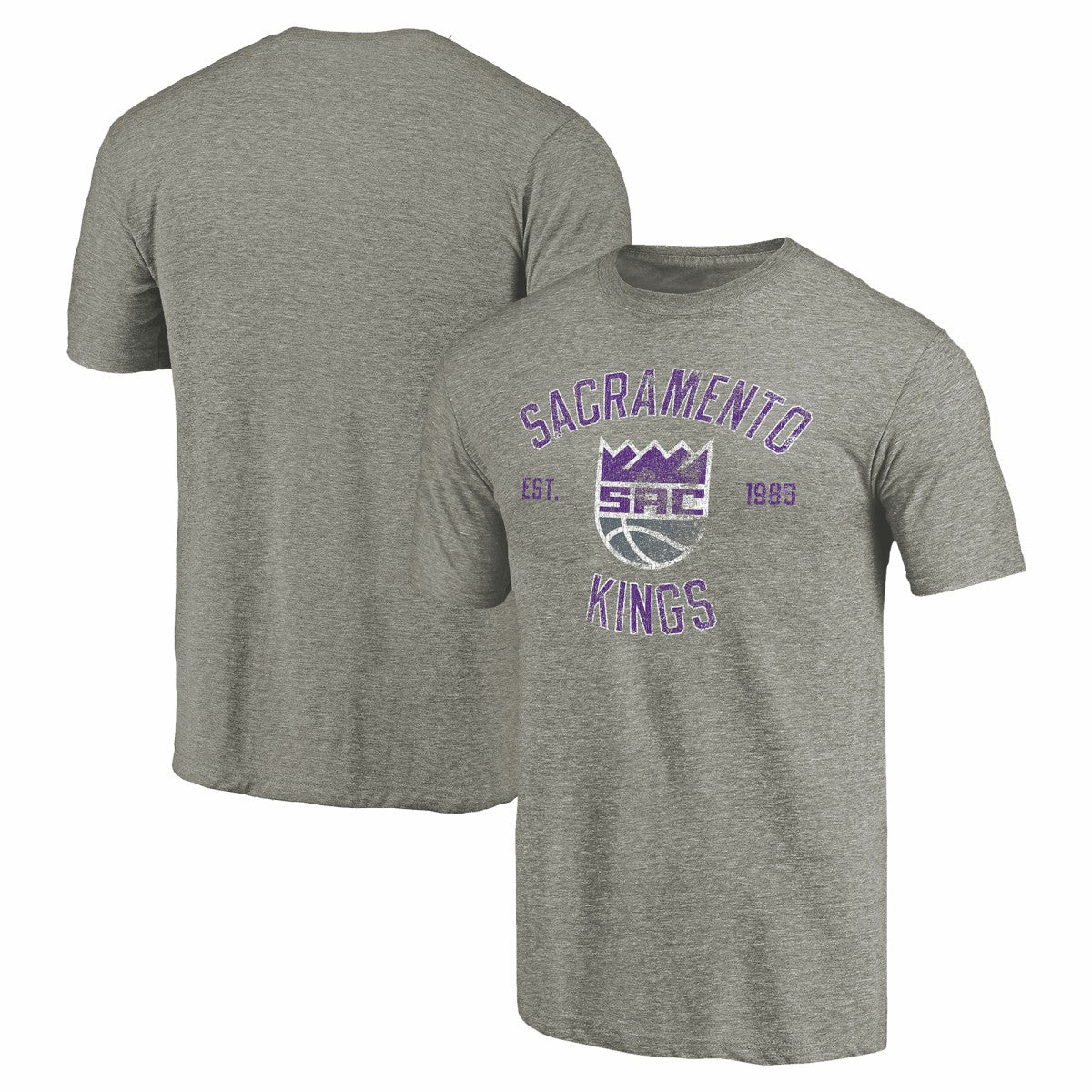 Sacramento Kings Team Heritage Tri-Blend T-Shirt - Gray shop