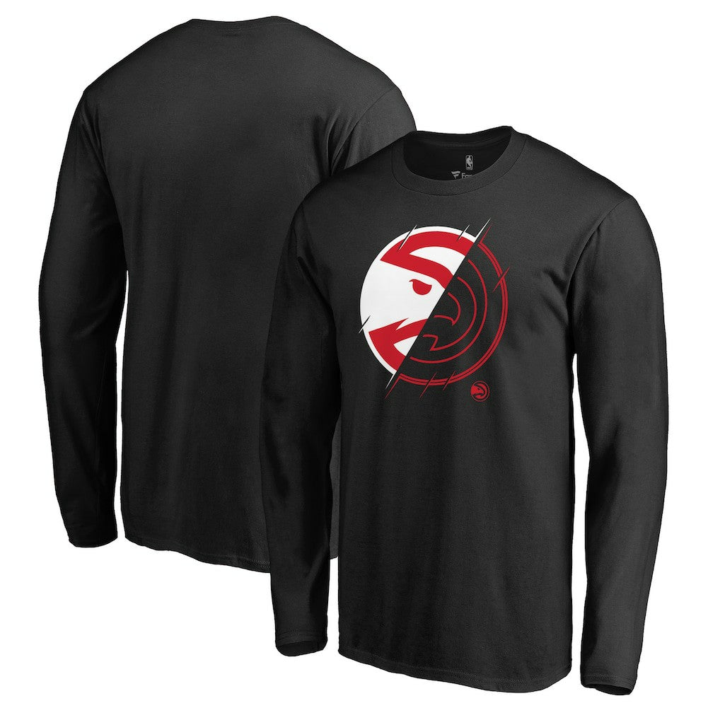 Atlanta Hawks X-Ray Long Sleeve T-Shirt - Black discount