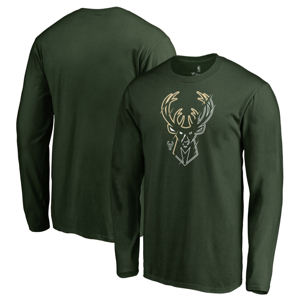 Milwaukee Bucks X-Ray Long Sleeve T-Shirt - Green outlet