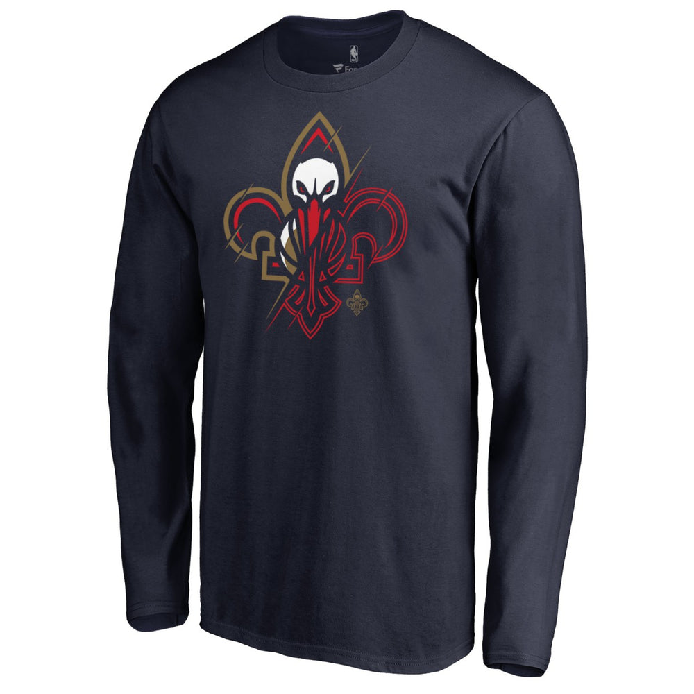 New Orleans Pelicans X-Ray Long Sleeve T-Shirt - Navy outlet