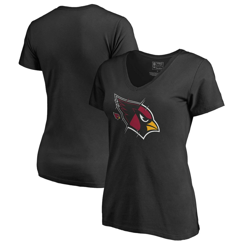 Arizona Cardinals Women's X-Ray Slim Fit V-Neck T-Shirt - Black on sale
