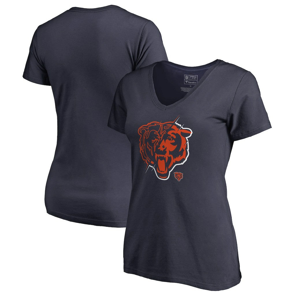 Chicago Bears Women's X-Ray Slim Fit V-Neck T-Shirt - Navy cheap