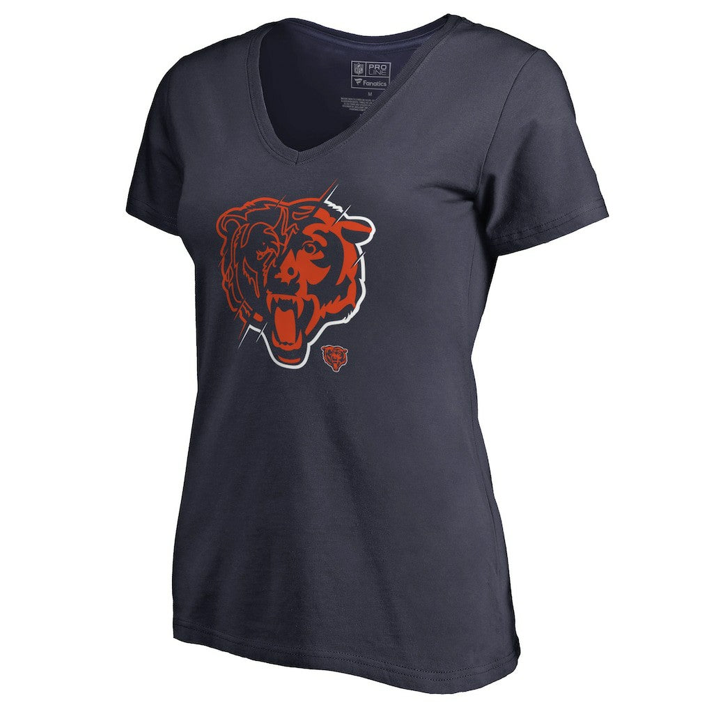 Chicago Bears Women's X-Ray Slim Fit V-Neck T-Shirt - Navy cheap