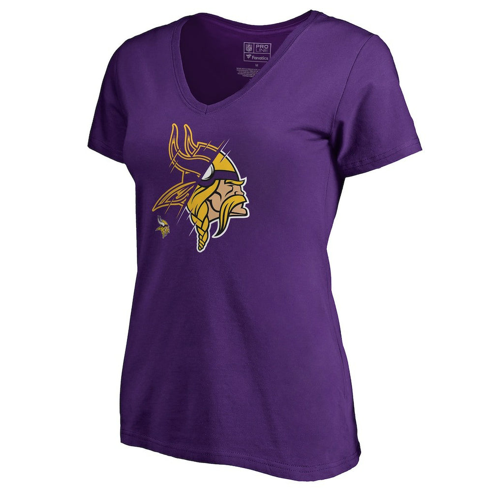 Minnesota Vikings Women's X-Ray Slim Fit V-Neck T-Shirt - Purple online