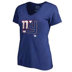 New York Giants Women's X-Ray Slim Fit V-Neck T-Shirt - Royal outlet